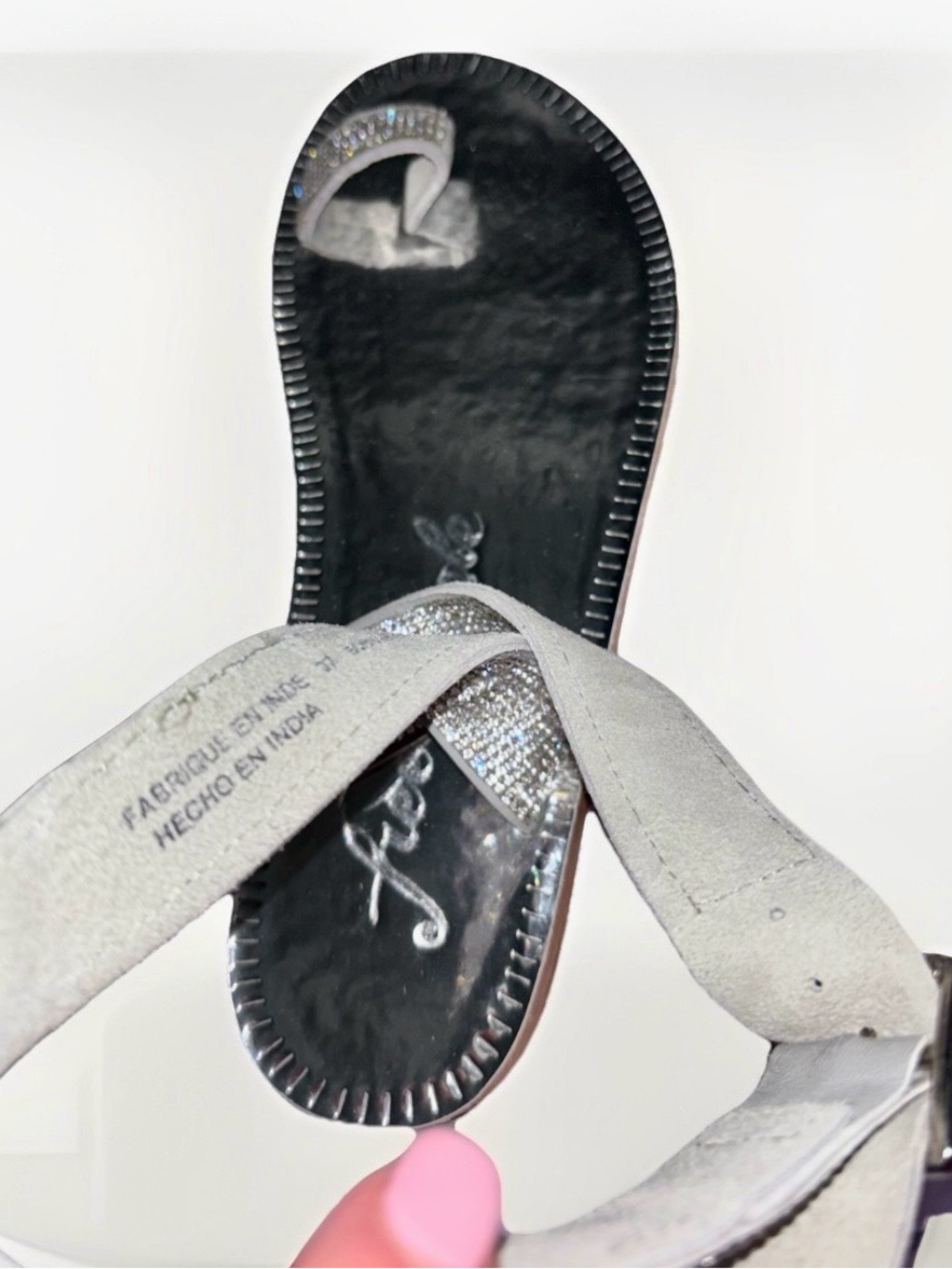 Free People Sunset Cruise Silver Rhinestone Sandals - Picture 4 of 11